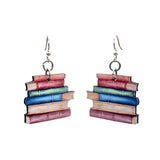 Literary Charm Wood Earrings | Bookish Nostalgia